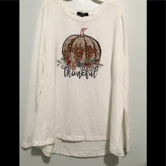 NWT Leopard Pumkin Thankful Long Sleeves Shirt - Picture 16 of 16